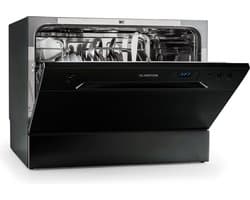 Klarstein Vaatwasser Mini voor 6 Couvert, Stille Kleine UV-vaatwasser met 6 Programma’s, Kleine Tafelvaatwasser voor Thuis, Kantoor en Camping, Mini Vaatwasser met Wateraansluiting - Vaatwasmachine - 6 Maatgedekken 45 cm 1380W - AquaStop Inbouw