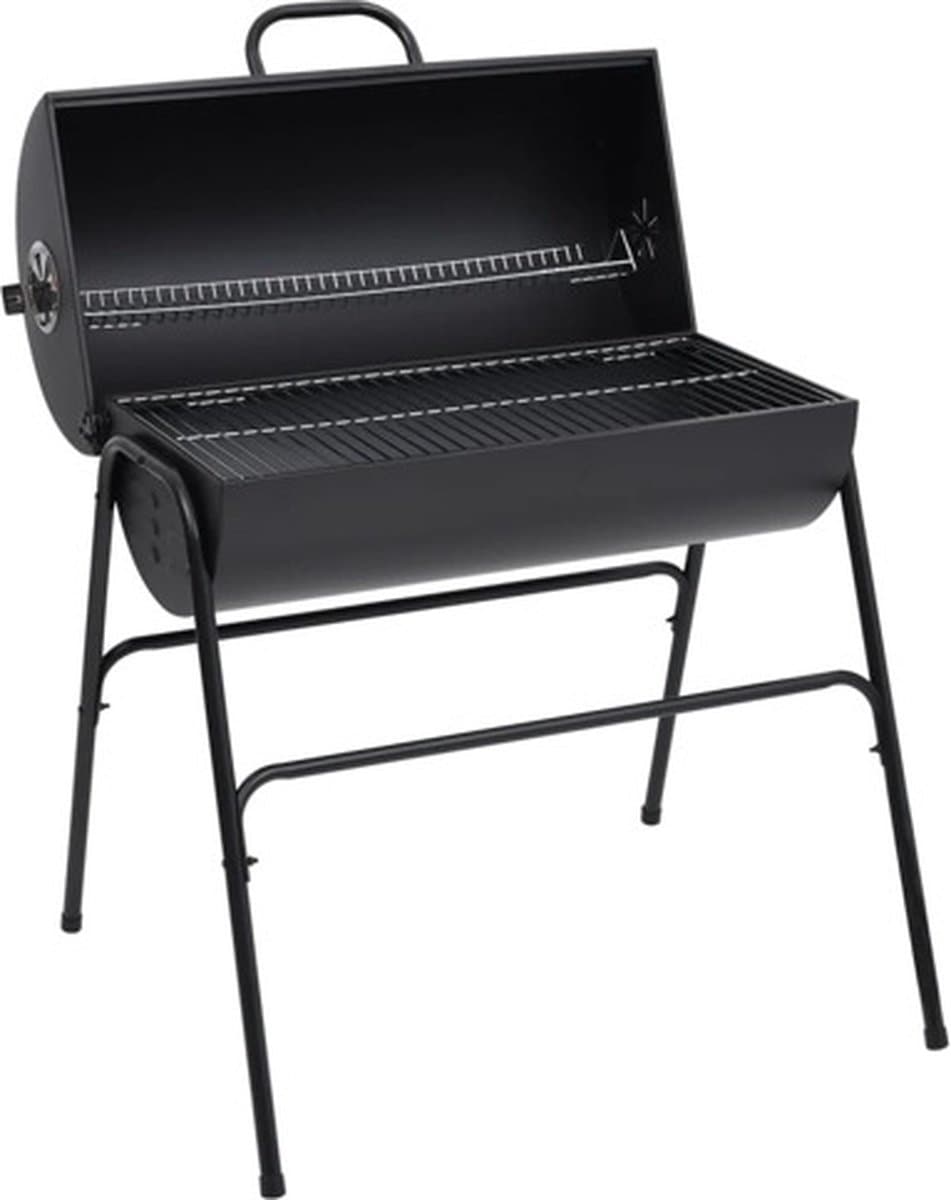 vidaXL Barbecuevat met 2 kookroosters 80x95x90 cm staal zwart — afbeelding 1