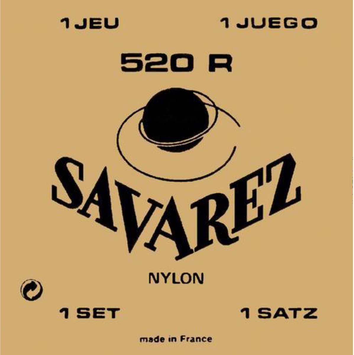 snarenset klassieke gitaar - 520-R - Rouge rectified nylon traditional basses normal tension — afbeelding 1
