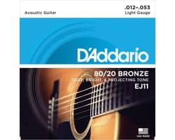 D'Addario EJ11 Bronze Westernsnaren (12-53) Light