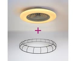 Plafondventilator Cakir met stereffect en aanpasbare kleurtemperatuur - metalen kap — afbeelding 1
