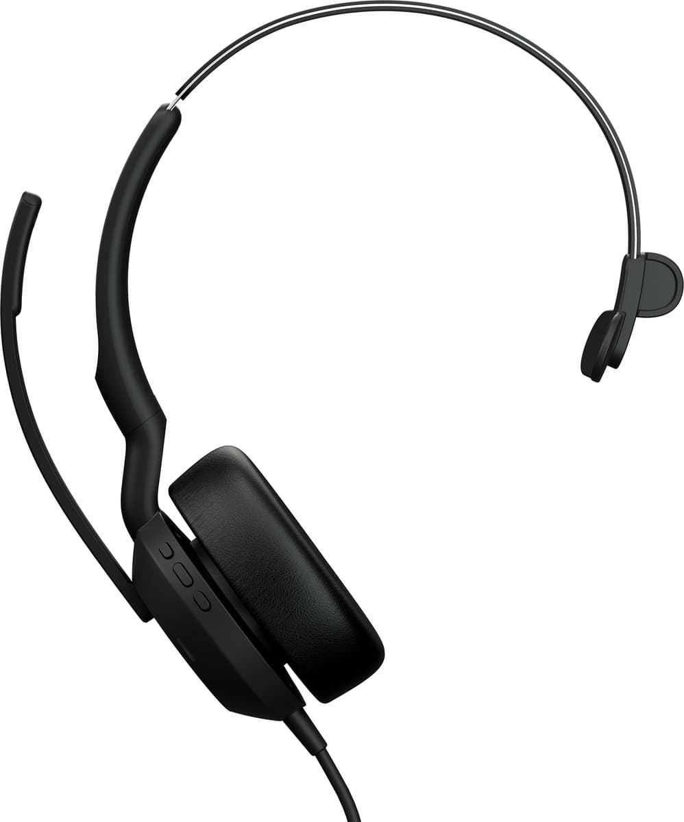 Jabra Evolve2 50 Headset Bedraad Hoofdband Kantoor/callcenter USB Type-A Zwart — afbeelding 1