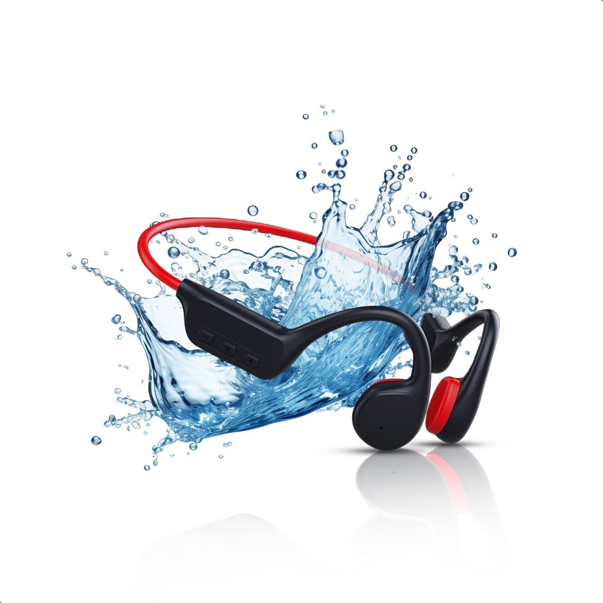Tech Essentials Hydro X10- Sport oordopjes - Bone Conduction Headphone - Open Ear Oortjes - Draadloze Bluetooth Koptelefoon - Zwemmen - Hardlopen - 32GB Geheugen - IPX8 Waterdicht - Zwart — afbeelding 1