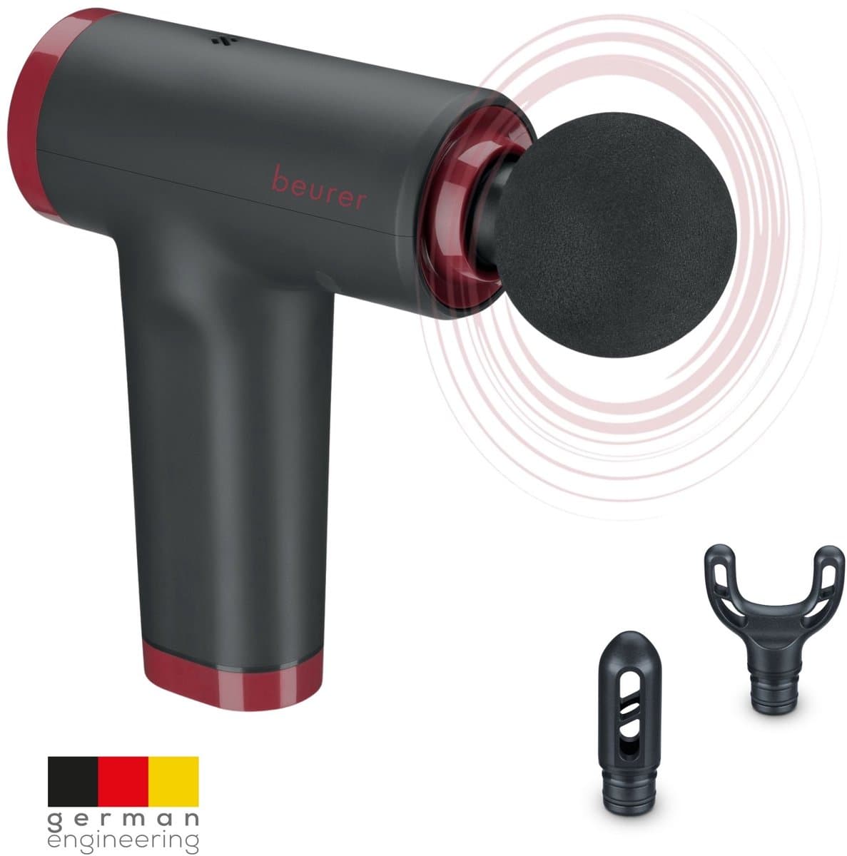 Beurer MG 89 CompactPower Limited Edition 25 Professionele Massage Gun – Diepe Spiermassage – 10 mm Slagdiepte – 5 Snelheden – 3 Opzetstukken – USB-C – Stil – Spierherstel & Ontspanning – 3 Jaar Garantie — afbeelding 1