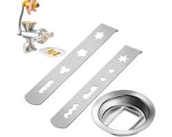 Allecto - VCSJW 2-delige Spuitmond Set voor Keukenmachine - RVS Pastry Accessoires met 8 Mallen