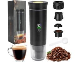 KAD® Draagbare Koffiemachine - Blender To Go - Draagbare Blender - Zwart - 9cm x 9cm x 21cm