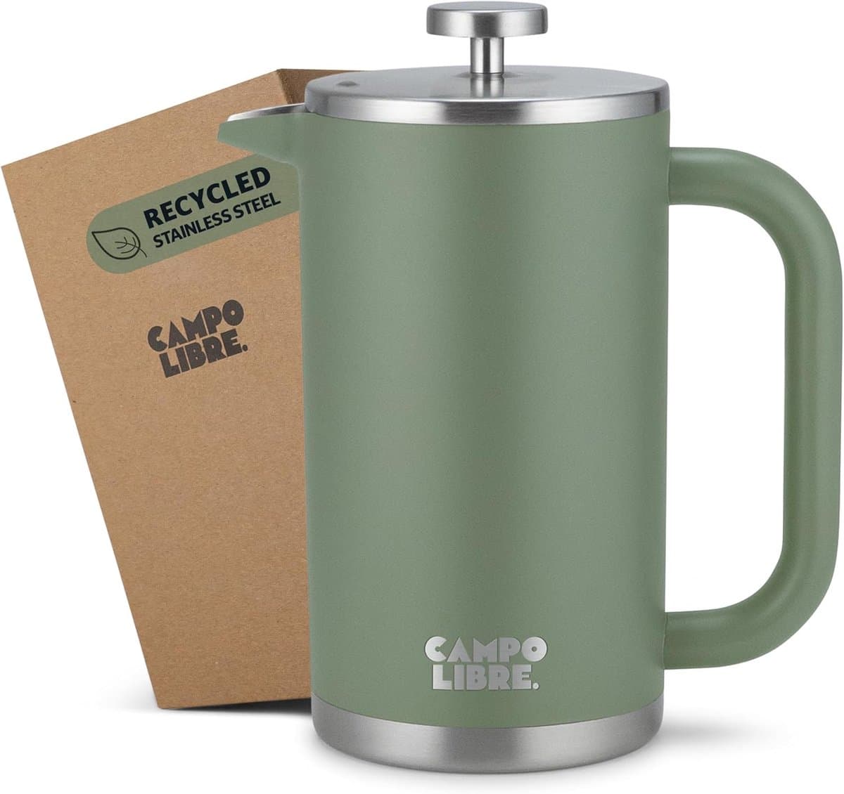 Koffiezetapparaat - Koffiepers - Verse Koffie - Dubbelwandig Geïsoleerd - 1000ml - Groen — afbeelding 1