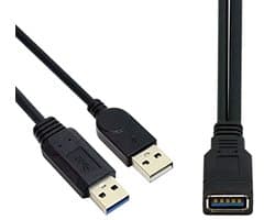 USB 3.0 Vrouwelijk naar Dubbele USB Mannelijke Y-Kabel voor Extra Stroom en Data