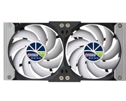 Waterdichte dubbele rack mount ventilatie koelventilator 12V DC met timer en snelheidsregelaar - 140mm