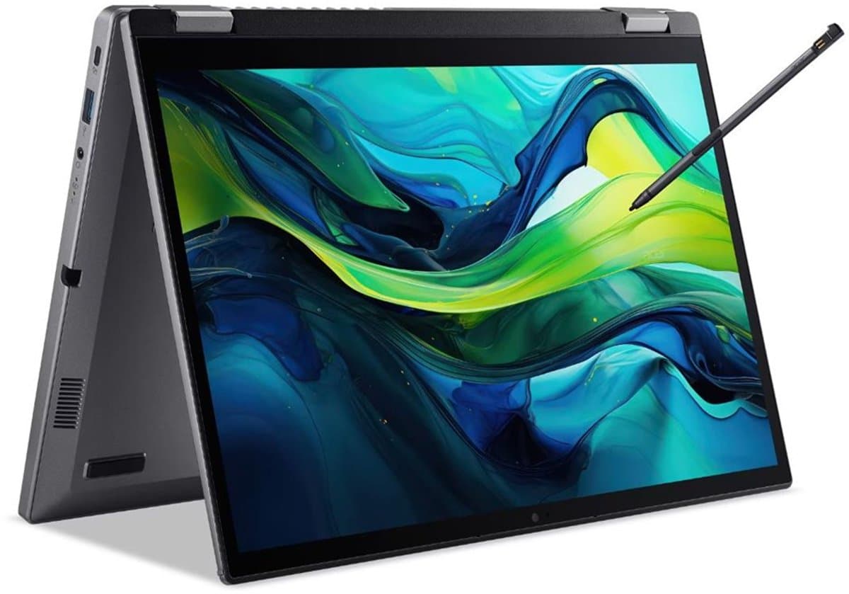 Aspire Spin 14 ASP14-52MTN-58D9 - 2-in-1 Convertible - 14 inch - Touchscreen - Core Ultra 5 (i5) - 16GB - 512GB SSD - Zilver - inclusief Stylus Pen — afbeelding 1