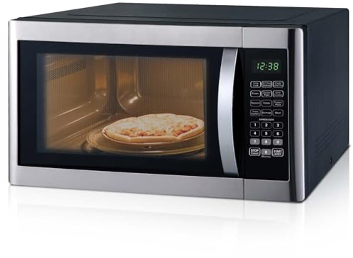 Grote Magnetron met Grill - 42 Liter Zetel met 1100W en 1400W, 11 Vermogensstanden en Automatische Menu's — afbeelding 1