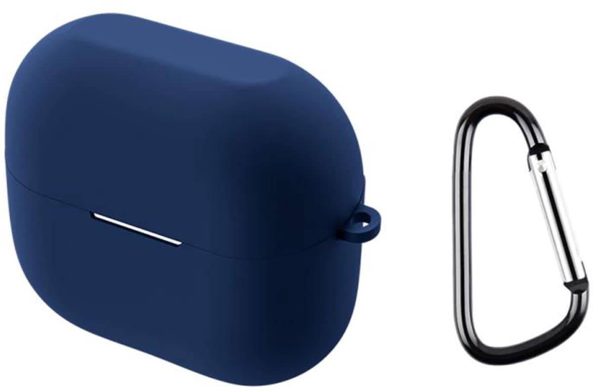 Telestore - hoesje geschikt voor Samsung Galaxy Buds3 FE / Buds 3 / 3 Pro soft case cover - donker blauw - TPU hoesje Beschermhoes - Samsung Galaxy Buds3 FE / Buds 3 / 3 Pro Cover - Buds3 hoesje - gel hoesje met sleutelhanger — afbeelding 1