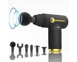 Casa Living Massage Gun - Massage Apparaat - 10 Snelheden - 6 Massagekoppen - USB Oplaadbaar - Diepe Spierontspanning - Zwart