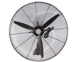 Industriële Wandventilator - Muurventilator Hoge Snelheid - Ruimte Koelen - Oscillerend 90 Graden - 78 cm - Zwart