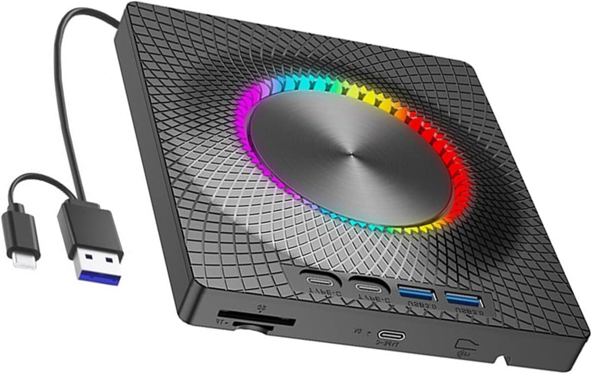 Externe Schijf - Draagbare Recorder - Gegevens Opslaan - Compact Lichtgewicht - 140x160MM - Zwart — afbeelding 1