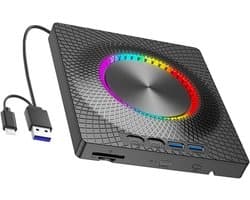 Externe Schijf - Draagbare Recorder - Gegevens Opslaan - Compact Lichtgewicht - 140x160MM - Zwart