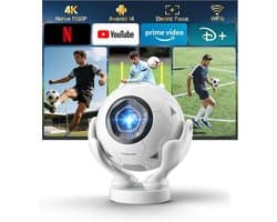 Mini-beamer - Draagbaar - 1080p Resolutie - Wifi en Bluetooth - Voor Thuisbioscoop