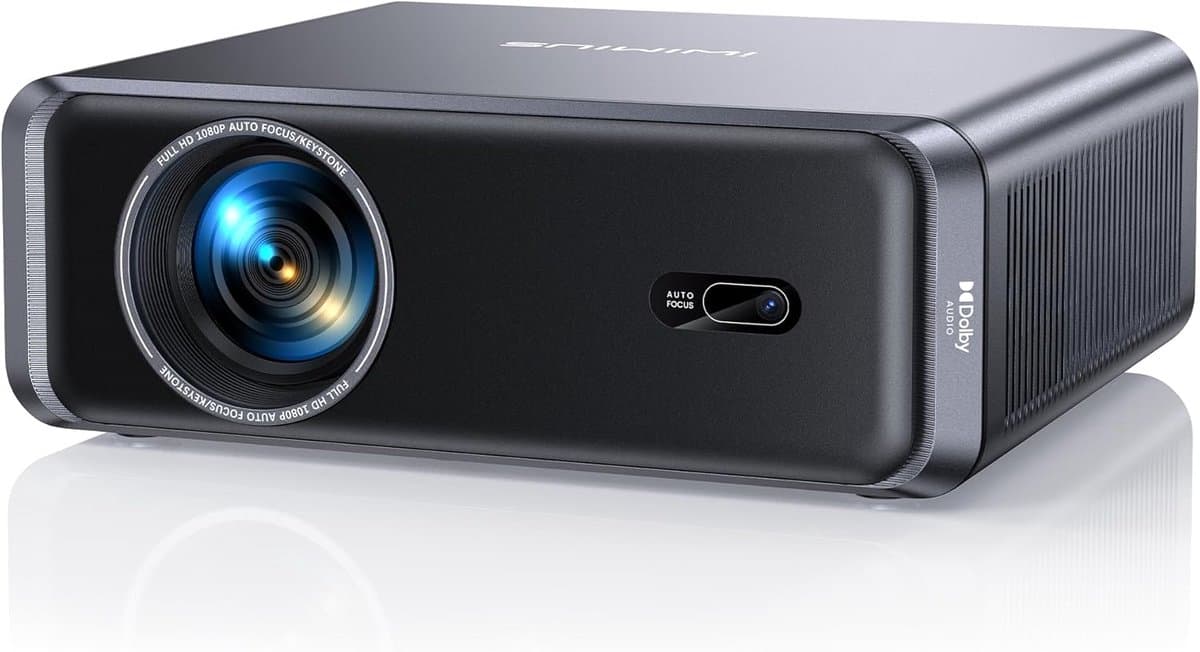 SnelShoppen - 4K Beamer met Auto Focus en Keystone - Netflix-compatibel Projector 1000ANSI - WiFi6 Bluetooth - 1080p Thuisbioscoop & Outdoor (Antracie — afbeelding 1