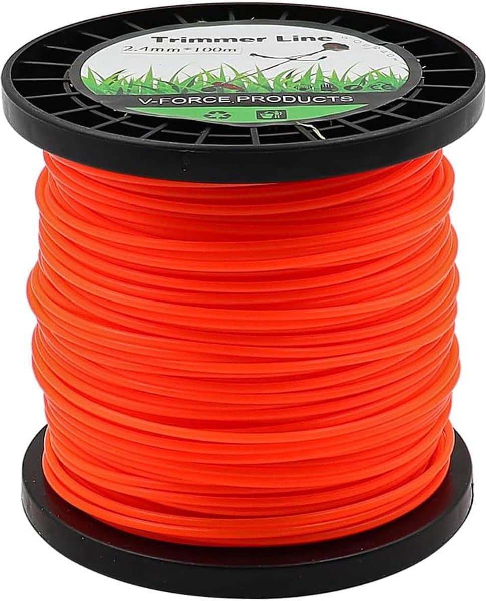 SnelShoppen - Heavy Duty Strimmer Line 2.4mm x 100m - Nylon Trimmerdraad voor Grasmaaier - Ideaal voor Tuinonderhoud en Onkruidbestrijding - Heldere O — afbeelding 1