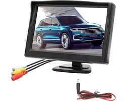 SnelShoppen - 5 Inch LCD Achteruitkijkcamera Monitor met Twee AV Modus, Duidelijk Beeld, Geschikt voor Auto, Vrachtwagen, Duurzaam, 720x272 Resolutie