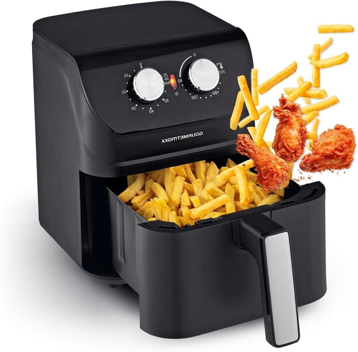 Heteluchtfriteuse Airfryer - Airfryer Oven - Vetarm Koken - 3-in-1 Multifunctioneel - 4 liter - Mat Zwart — afbeelding 1
