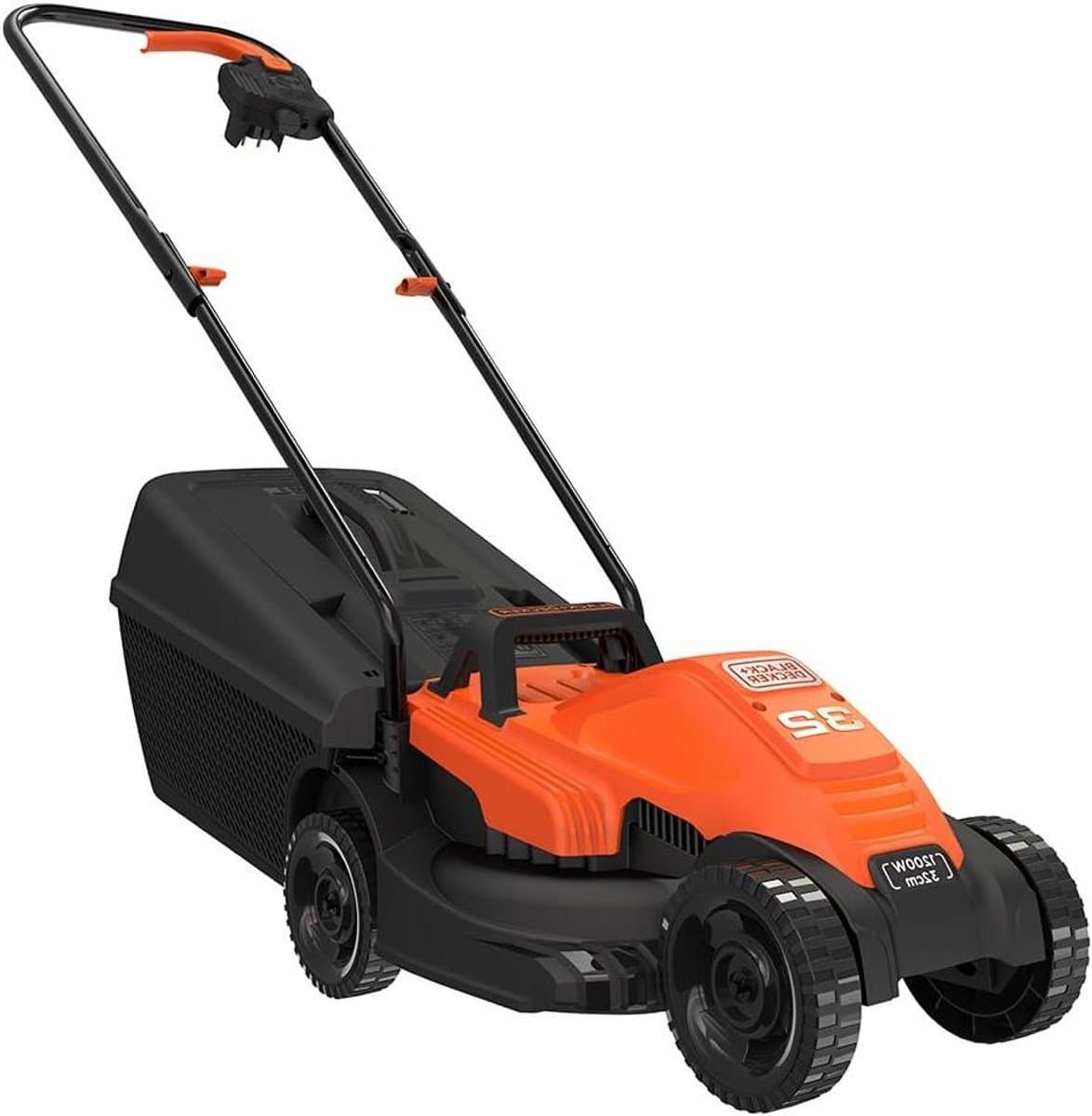 Elektrische Grasmaaier - Grasmaaier 1200W - Gazon Onderhoud - Randmaaifunctie - 32 cm - Zwart — afbeelding 1