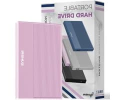 Externe Harde Schijf - Draagbare Opslag - Bestanden Beveiligen - Plug en Play - 320 GB - Roze