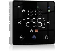 Slimme Thermostaat - App Bediening - Energie Besparen - Wekelijkse Programmering - 40m Draadloos - Zwart