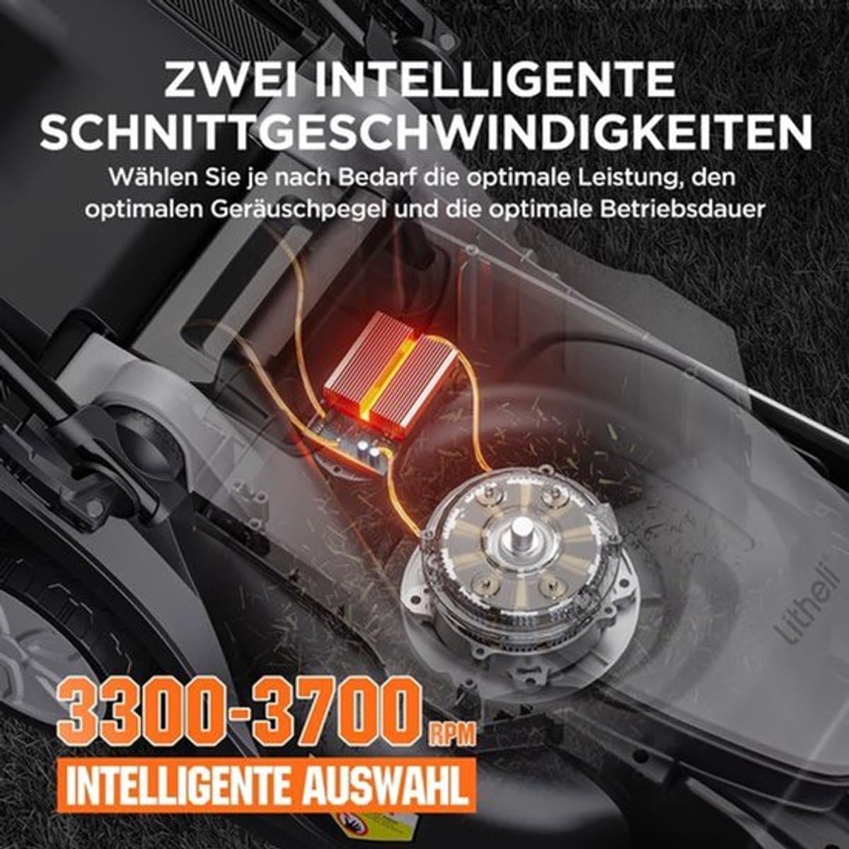 Accu Grasmaaier – Elektrische Grasmaaier – Draadloze Grasmaaier – Tuinmaaier – Gazonsnijder – Borstelloze Motor – 33 cm Maaibreedte, 4,0 Ah Accu, 30L Opvangbak, 25-65 mm Maaihoogte — afbeelding 1