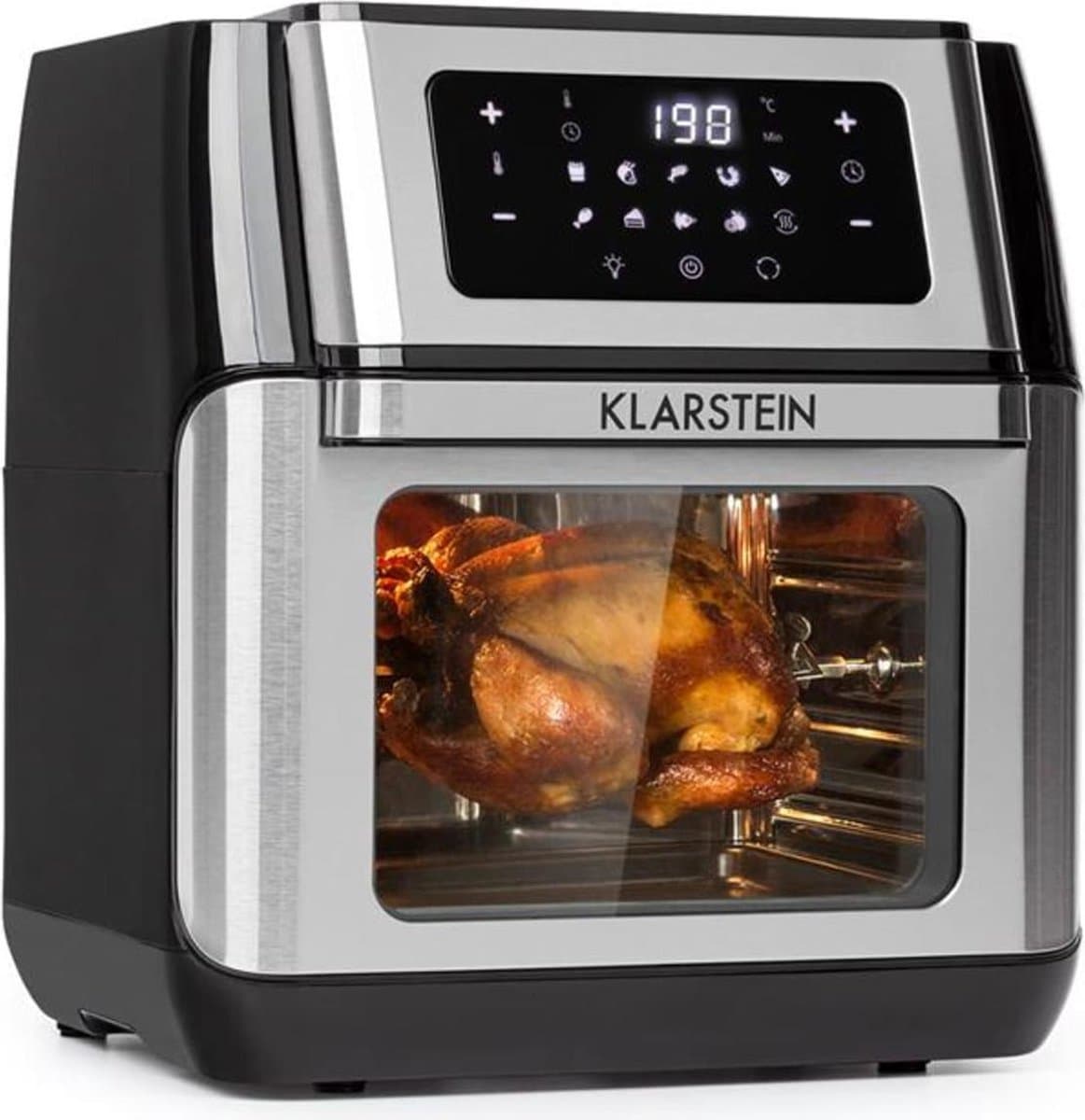 AeroVital Fry heteluchtfriteuse 1500W 10l timer 9 programma's zwart/zilver — afbeelding 1