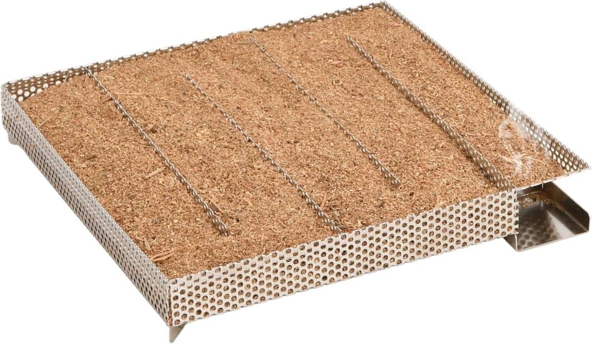 vidaXL - BBQ-rookoven - met - koude - rookgenerator - gegalvaniseerd - staal — afbeelding 1