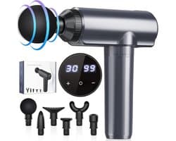 Kavora Massagengun - Massage Gun - Massage Pistool - Grijs - 19cm x 18cm x 6cm