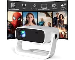 Beamer Android 11 Smart - 650 ANSI Lumen - 1920 x 1080 Resolutie - LED - Draagbaar - Voor Gaming En Thuisbioscoop