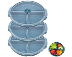Magnetron Plate met 3 Compartimenten - BPA-vrij