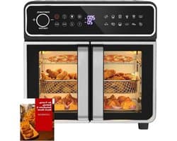Heteluchtfriteuse - Airfryer Oven - Gezonder Frituren - Grote Inhoud - 23 Liter - Gemengde kleuren