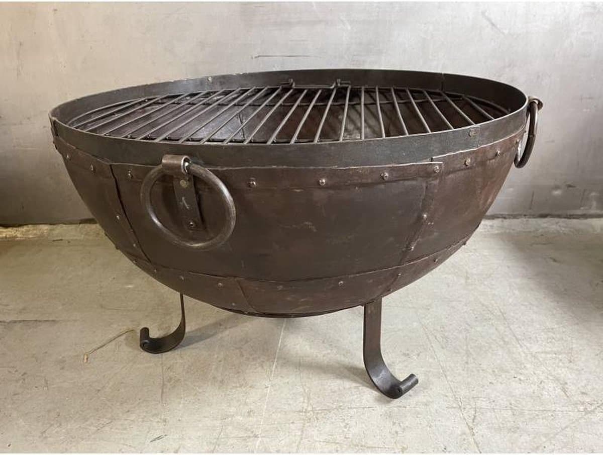 Barbecue met grillrooster Ø100 - retro - trendy — afbeelding 1