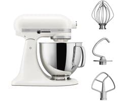 KitchenAid Artisan 5KSM125EPL - Keukenmachine - 4,8L - Porselein wit - 3 menghaken