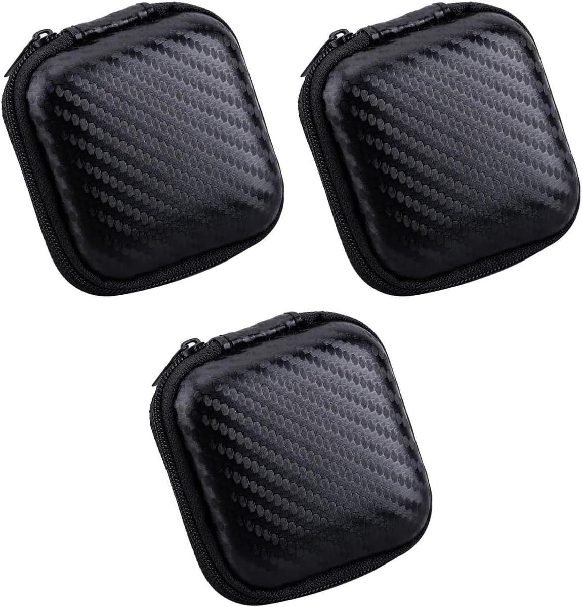 Ronte - Opbergdoos voor hoofdtelefoon, harde beschermhoes - Set van 3 - Opbergdoos voor mini-hoofdtelefoon - Vierkante beschermbox - Hoofdtelefoontas — afbeelding 1
