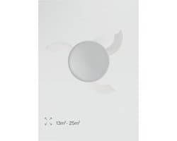 Plafondventilator met licht en afstandsbediening, WiFi en timer, 108 cm, 6 snelheden, intrekbare vleugels