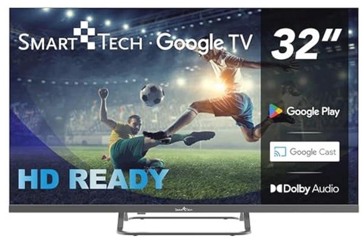 32 inch HD LED TV met Google HDMI, USB en Resolutie 1366 x 768 — afbeelding 1