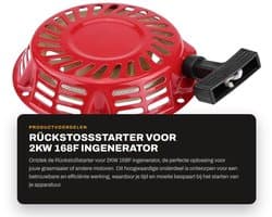 Dailygoods- Rückstoßstarter 2KW - Ingenerator - Pull Start Assembly - Rasenmaaier - Rückholfedern - Hoogwaardige kwaliteit