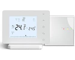 Slimme Thermostaat - Verwarming Regelaar - Comfort Verhoging - App Bediening - 13 cm - Wit