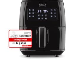 Heteluchtfriteuse XL - Airfryer groot - Gezond Koken - 12 Programma's - 6 Liter - Zwart