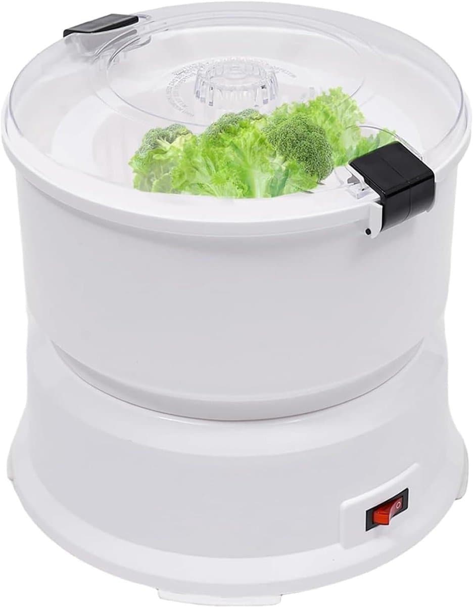 Automatische Aardappelschilmachine - Elektrische Schiller - Snel Groenten Schillen - 2-in-1 Functie - 1 kg Capaciteit - Wit — afbeelding 1