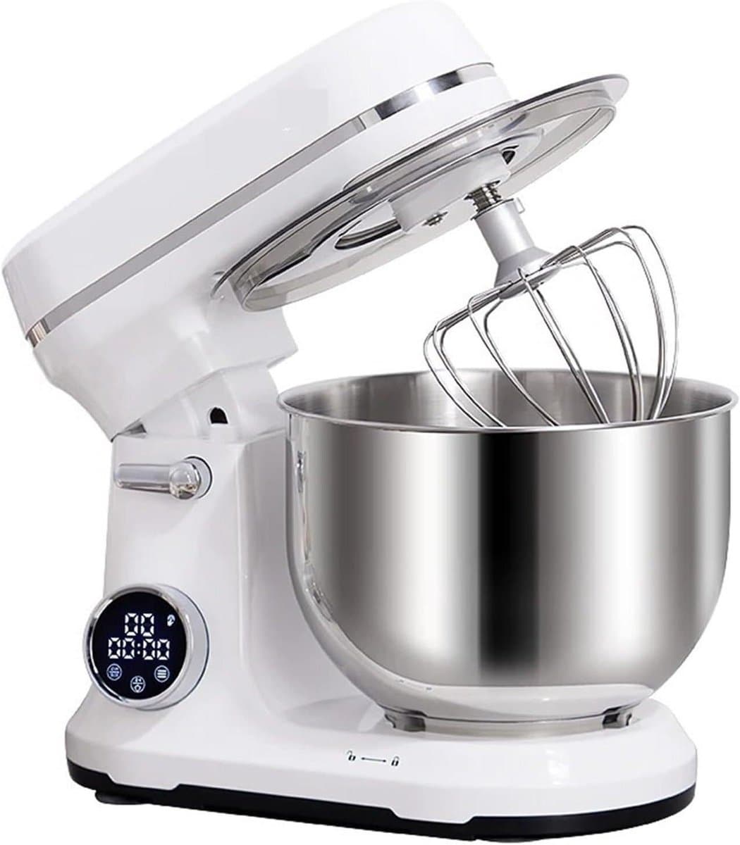 Keukenmixer - Standmixer Keukenmachine - Bakken en Koken - Planetaire Roerder - 5.5L Kom - Wit — afbeelding 1