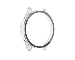 CHPN - Bescherming geschikt voor Samsung Galaxy Watch 4 en 5 - 44MM - Geen krassen meer op jou smartwatch - Beschermkapje voor Samsung Watch - Transparant met zwart -