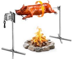 VEVOR Speenvarkengrill, Lamsgrill, Spitgrill, Rotisseriegrill 1321 mm, AC 220-240V, 8-Traps Elektrische Rotisseriegrillset met Een Draagvermogen van 40 Kg, 38W Motor, Grillset Voor Feestjes