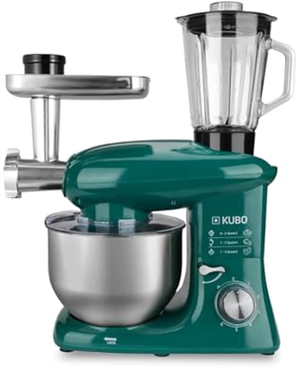 Keukenmachine met 7 accessoires voor veelzijdig koken - Groen - 6 Liter — afbeelding 1