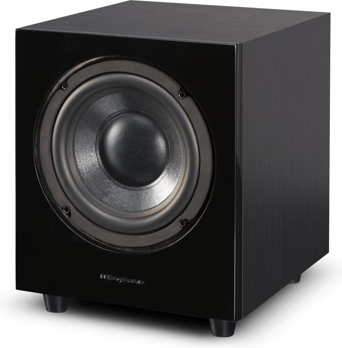 Wharfedale WH-D8 Actieve subwoofer – 200 mm woofer – Dynamische bas – Compact MDF-ontwerp – Zwart — afbeelding 1