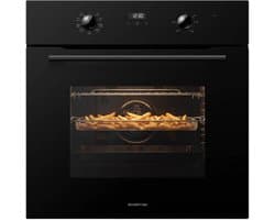 Inventum IOH6070GK Inbouwoven - 70L - Hetelucht/Airfry & Grill - 60cm - 50-250°C - 8 standen - Zwart